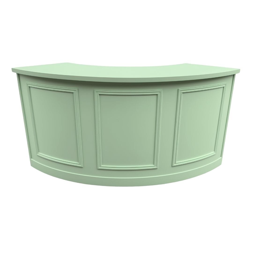 Chivari 28' Sage Green Portable Folding Bar - 4 Piece Set Three Panel Front - Manhattan BAR-CFG-SG-B5-KT