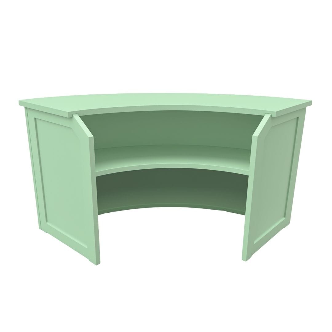 Chivari 34' Sage Green Portable Folding Bar - 7 Piece Set Three Panel Front - Margarita BAR-CFG-SG-D5-KT