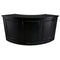 Chivari 7' Black 3 Panel Quarter Round Serpentine Bar with HPL Top BAR-SERP3-84KT-BLK-AX-T