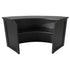 Chivari 7' Black 3 Panel Quarter Round Serpentine Bar with HPL Top BAR-SERP3-84KT-BLK-AX-T