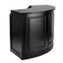 Chivari Scratch and Dent 7' Black 3 Panel Quarter Round Serpentine Bar with HPL Top BAR-SERP3-84KT-BLK-AX-SD