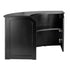 Chivari Scratch and Dent 7' Black 3 Panel Quarter Round Serpentine Bar with HPL Top BAR-SERP3-84KT-BLK-AX-SD