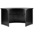 Chivari Scratch and Dent 7' Black 3 Panel Quarter Round Serpentine Bar with HPL Top BAR-SERP3-84KT-BLK-AX-SD