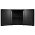 Chivari Scratch and Dent 7' Black 3 Panel Quarter Round Serpentine Bar with HPL Top BAR-SERP3-84KT-BLK-AX-SD