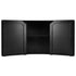 Chivari Scratch and Dent 7' Black 3 Panel Quarter Round Serpentine Bar with HPL Top BAR-SERP3-84KT-BLK-AX-SD