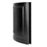 Chivari Scratch and Dent 7' Black 3 Panel Quarter Round Serpentine Bar with HPL Top BAR-SERP3-84KT-BLK-AX-SD