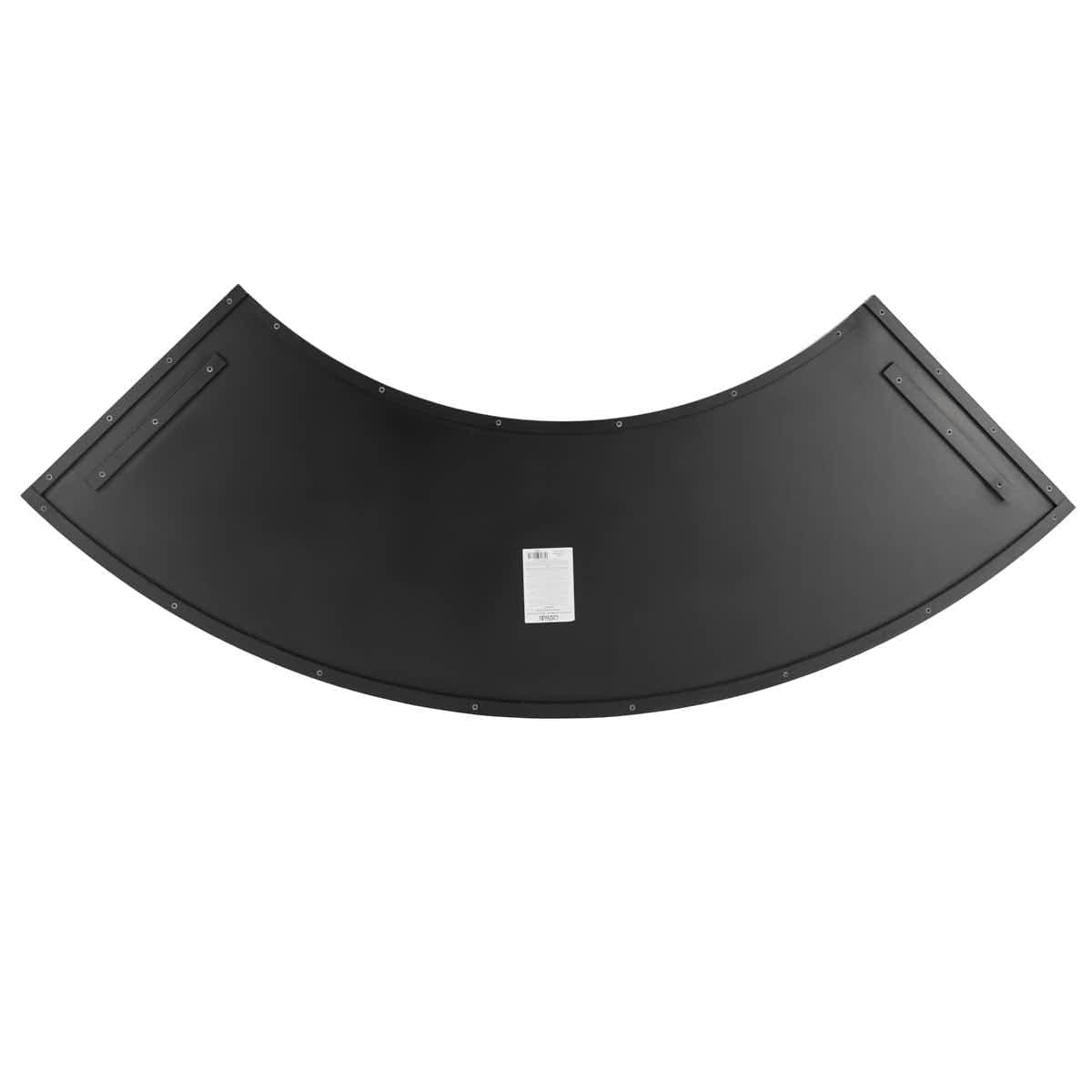 Chivari Scratch and Dent 7' Black 3 Panel Quarter Round Serpentine Bar with HPL Top BAR-SERP3-84KT-BLK-AX-SD