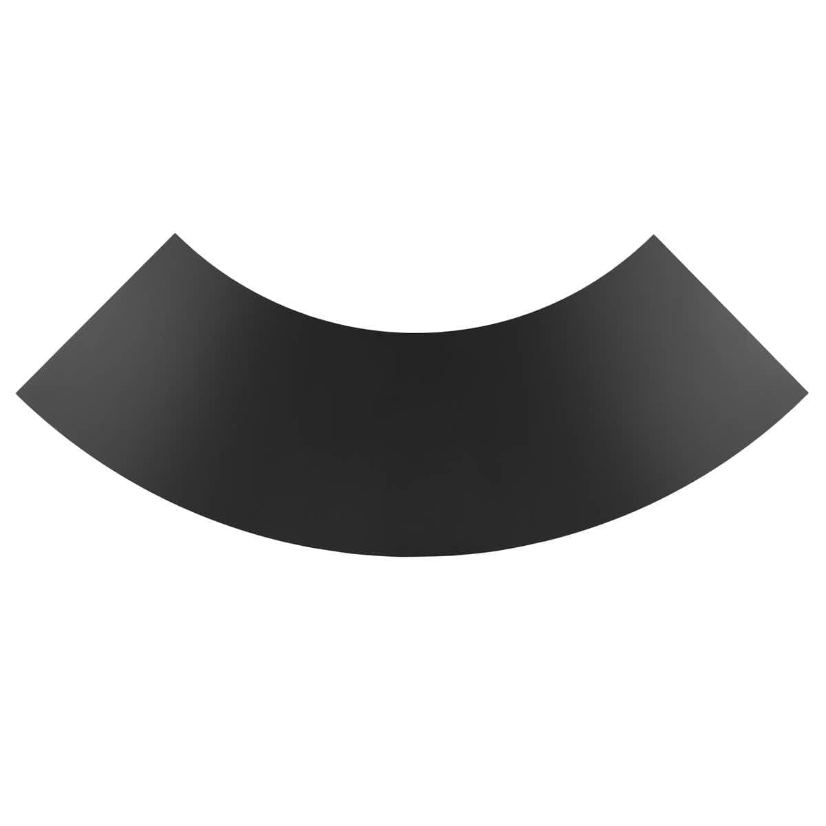 Chivari Scratch and Dent 7' Black 3 Panel Quarter Round Serpentine Bar with HPL Top BAR-SERP3-84KT-BLK-AX-SD