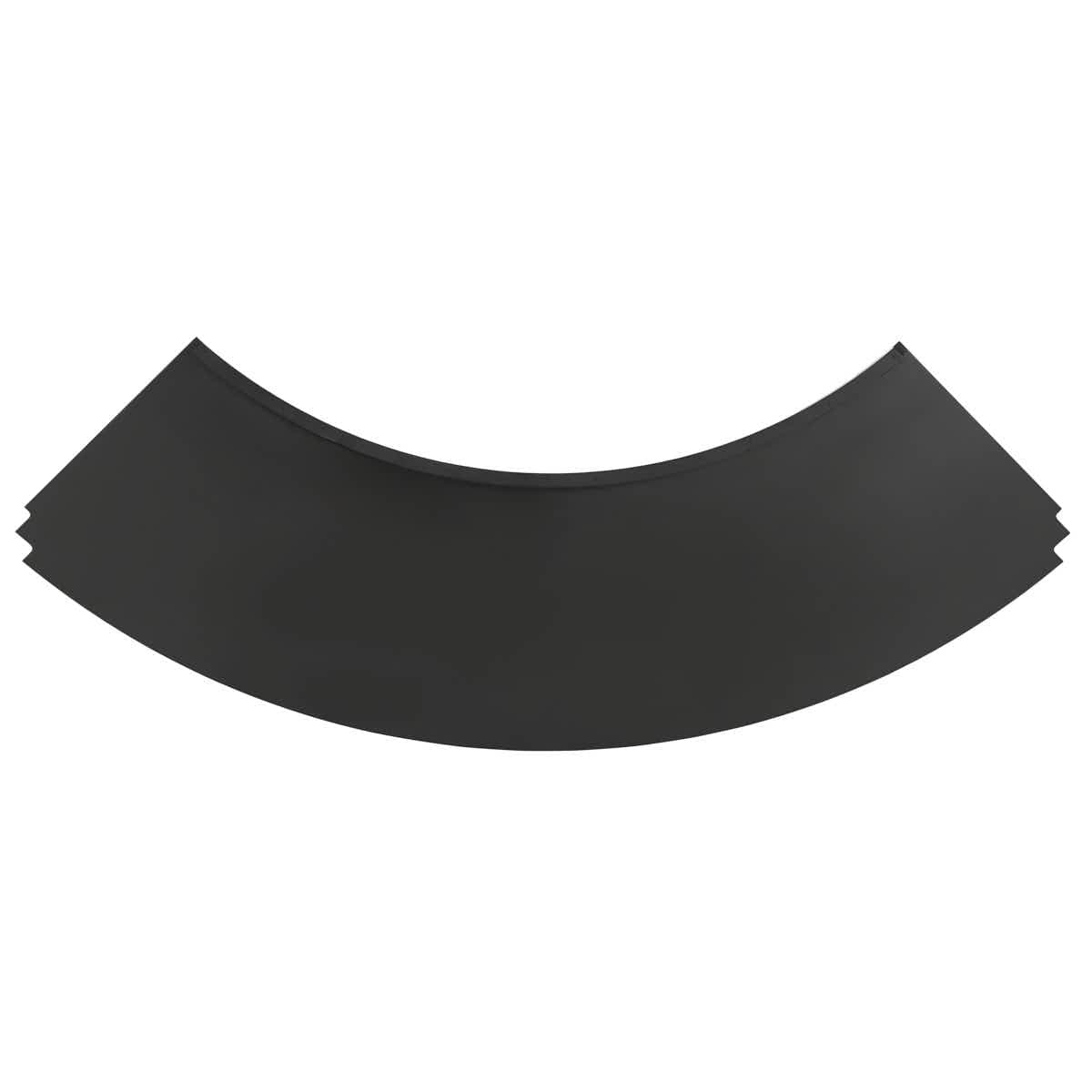 Chivari 7' Black 3 Panel Quarter Round Serpentine Bar with HPL Top BAR-SERP3-84KT-BLK-AX-T