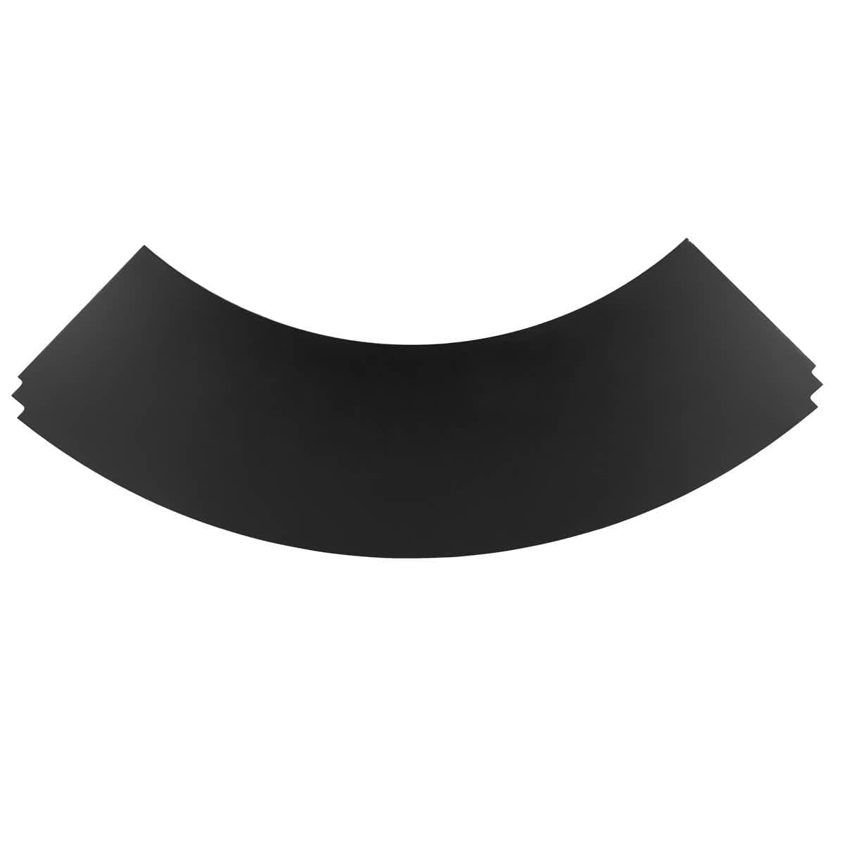 Chivari Scratch and Dent 7' Black 3 Panel Quarter Round Serpentine Bar with HPL Top BAR-SERP3-84KT-BLK-AX-SD