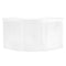 Chivari 7' White 3 Panel Quarter Round Serpentine Bar with HPL Top BAR-SERP3-84KT-WHT-AX-T