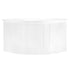 Chivari 7' White 3 Panel Quarter Round Serpentine Bar with HPL Top BAR-SERP3-84KT-WHT-AX-T
