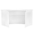 Chivari 7' White 3 Panel Quarter Round Serpentine Bar with HPL Top BAR-SERP3-84KT-WHT-AX-T