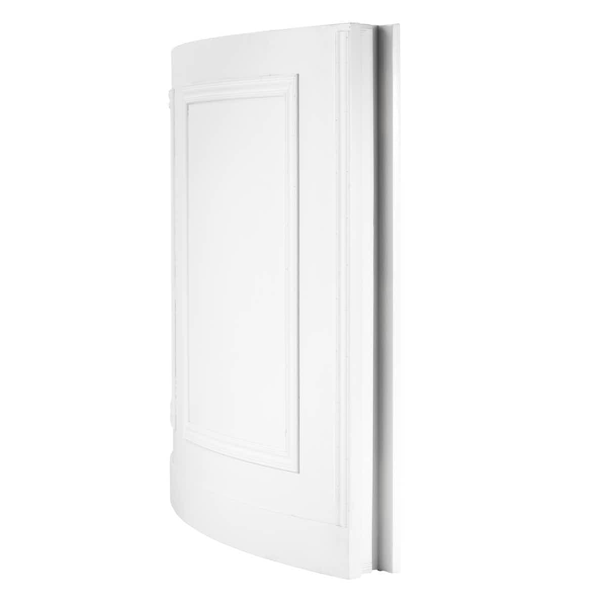 Chivari 7' White 3 Panel Quarter Round Serpentine Bar with HPL Top BAR-SERP3-84KT-WHT-AX-T