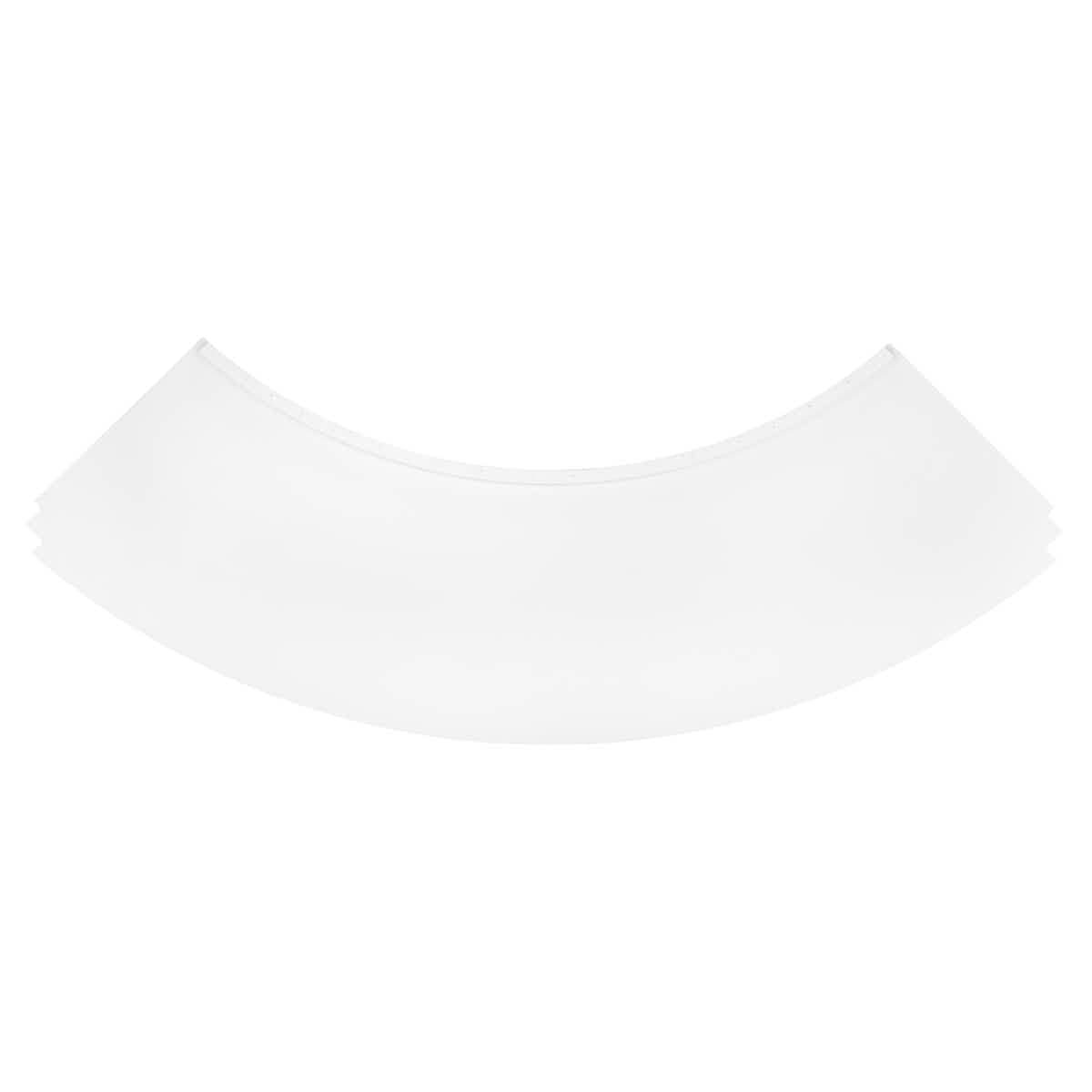 Chivari 7' White 3 Panel Quarter Round Serpentine Bar with HPL Top BAR-SERP3-84KT-WHT-AX-T