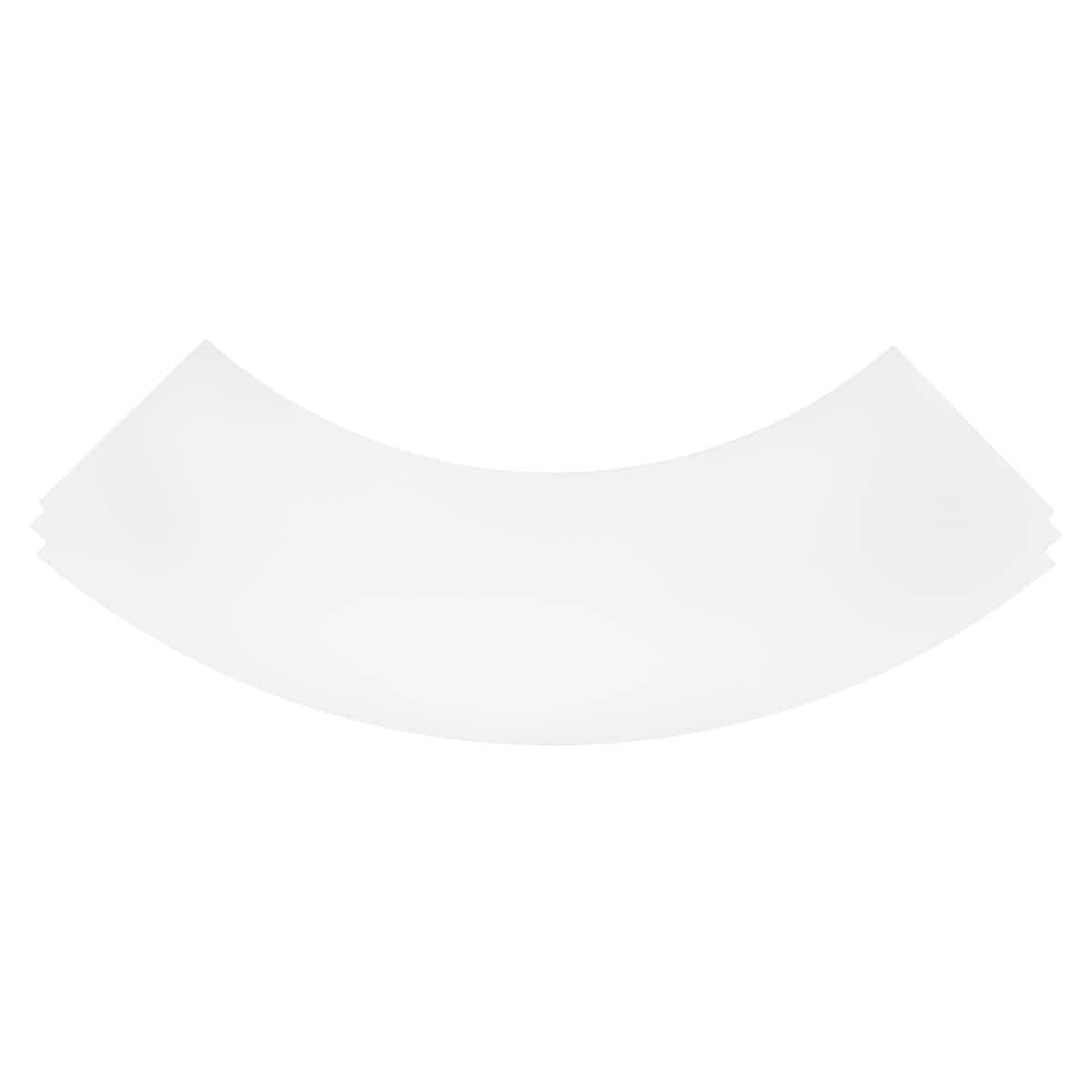 Chivari 7' White 3 Panel Quarter Round Serpentine Bar with HPL Top BAR-SERP3-84KT-WHT-AX-T