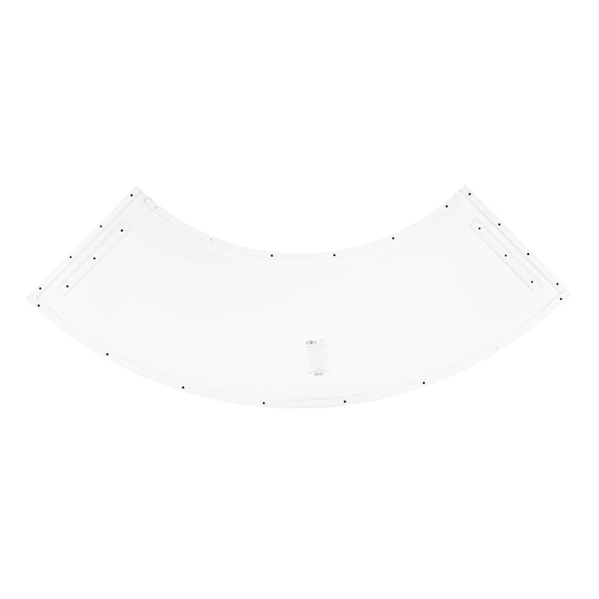 Chivari 7' White 3 Panel Quarter Round Serpentine Bar with HPL Top BAR-SERP3-84KT-WHT-AX-T