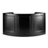 Chivari 7' Black 3 Panel Quarter Round Serpentine Bar with HPL Flush Top BAR-SERP3-84KTFL-BLK-AX-T