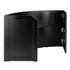 Chivari 7' Black 3 Panel Quarter Round Serpentine Bar with HPL Flush Top BAR-SERP3-84KTFL-BLK-AX-T