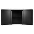 Chivari 7' Black 3 Panel Quarter Round Serpentine Bar with HPL Flush Top BAR-SERP3-84KTFL-BLK-AX-T