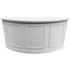 Chivari 7' White 3 Panel Quarter Round Serpentine Bar with HPL Top BAR-SERP3-84KT-WHT-AX-T