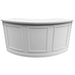 Chivari 7' White 3 Panel Quarter Round Serpentine Bar with HPL Top BAR-SERP3-84KT-WHT-AX-T