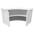 Chivari 7' White 3 Panel Quarter Round Serpentine Bar with HPL Top BAR-SERP3-84KT-WHT-AX-T