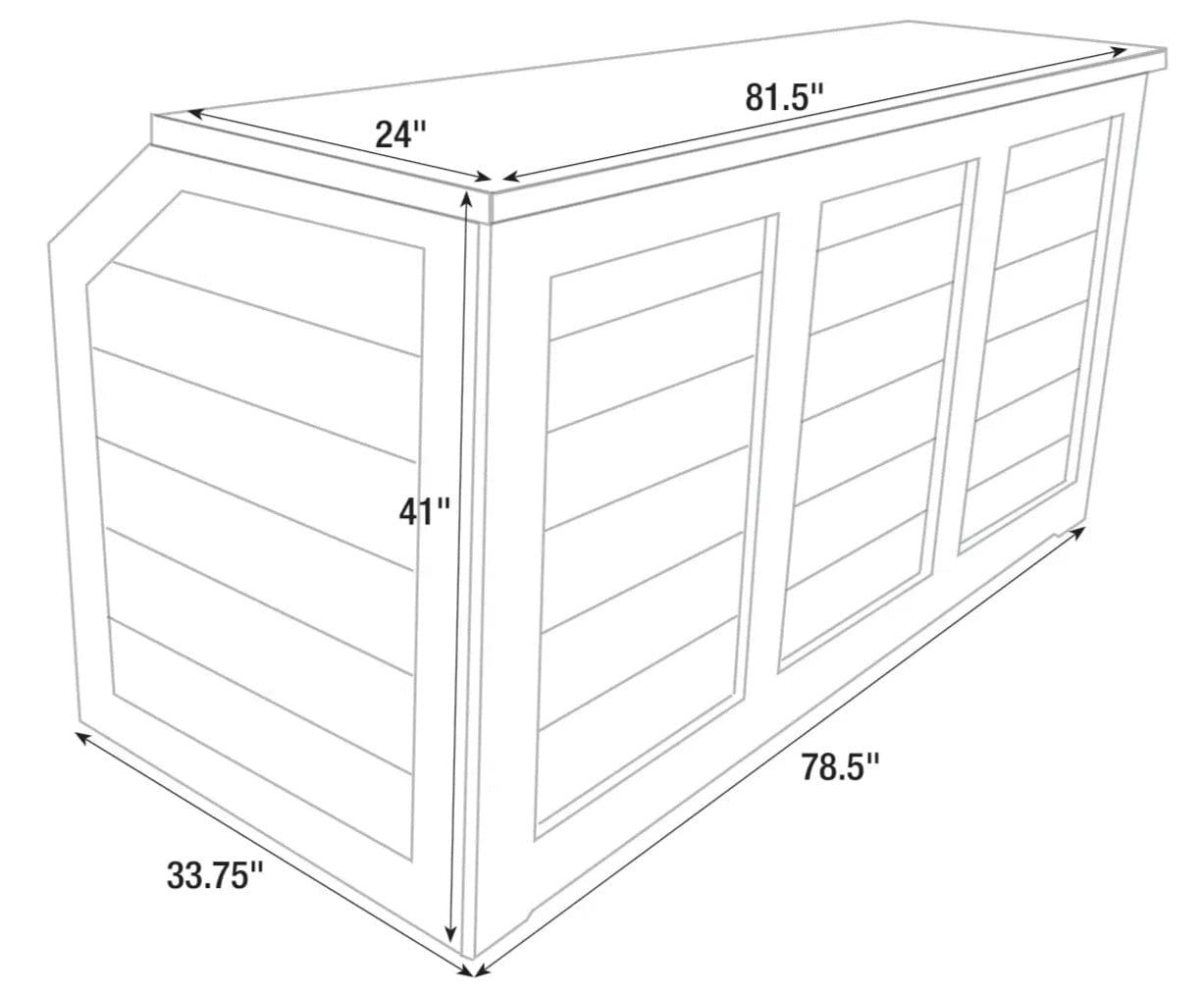 Chivari 7' White Portable Folding Bar with HPL Top and Durable Rubber Edge BAR-FOLD-84KT-WHT-AX-T