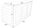 Chivari 7' White Portable Folding Bar with HPL Top and Durable Rubber Edge BAR-FOLD-84KT-WHT-AX-T