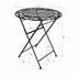 Chivari 28" Rustic Matte Black Barcelona Bistro Table TBBMB-AX-T