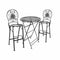 Chivari Barcelona Bistro Set in Black includes 32" Cocktail Table and 2 Round Barstools BBBMRB-KT-AX