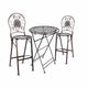 Chivari Barcelona Bistro Set in Bronze includes 32" Cocktail Table and 2 Round Barstools BBBMRBR-KT-AX