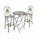 Chivari Barcelona Bistro Set in Copper includes 32" Cocktail Table and 2 Round Barstools BBBMRC-KT-AX