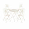 Chivari Barcelona Bistro Set in Antique White includes 28" Table and 4 Round Chairs BBMRW-KT-AX