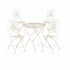 Chivari Barcelona Bistro Set in Antique White includes 28" Table and 4 Round Chairs BBMRW-KT-AX