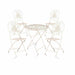 Chivari Barcelona Bistro Set in Antique White includes 28" Table and 4 Round Chairs BBMRW-KT-AX