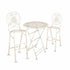 Chivari Barcelona Bistro Set in White includes 32" Cocktail Table and 2 Round Barstools BBBMRW-KT-AX