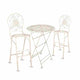 Chivari Barcelona Bistro Set in White includes 32" Cocktail Table and 2 Round Barstools BBBMRW-KT-AX