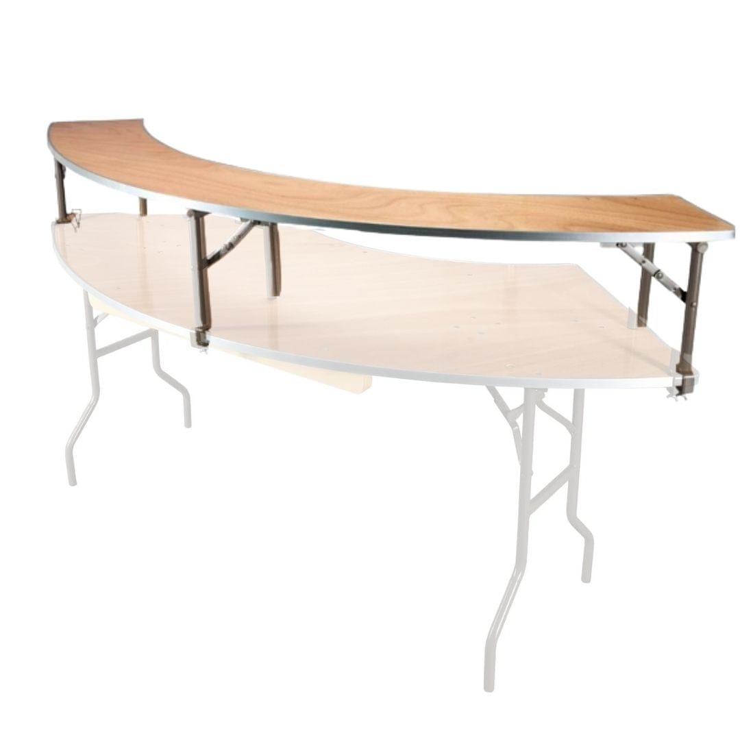 Chivari 7 Foot (84"x 12") Gray Serpentine Plywood Bar Top Buffet Riser BARPLYSERP84MG-AX-T