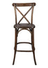 Chivari Fruitwood Wood Cross Back Barstool BXWF-ZG-T