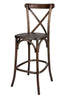Chivari Fruitwood Wood Cross Back Barstool BXWF-ZG-T