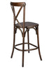 Chivari Fruitwood Wood Cross Back Barstool BXWF-ZG-T
