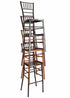 Metallic Silver Onyx Resin Steel Skeleton™ Chiavari Barstool