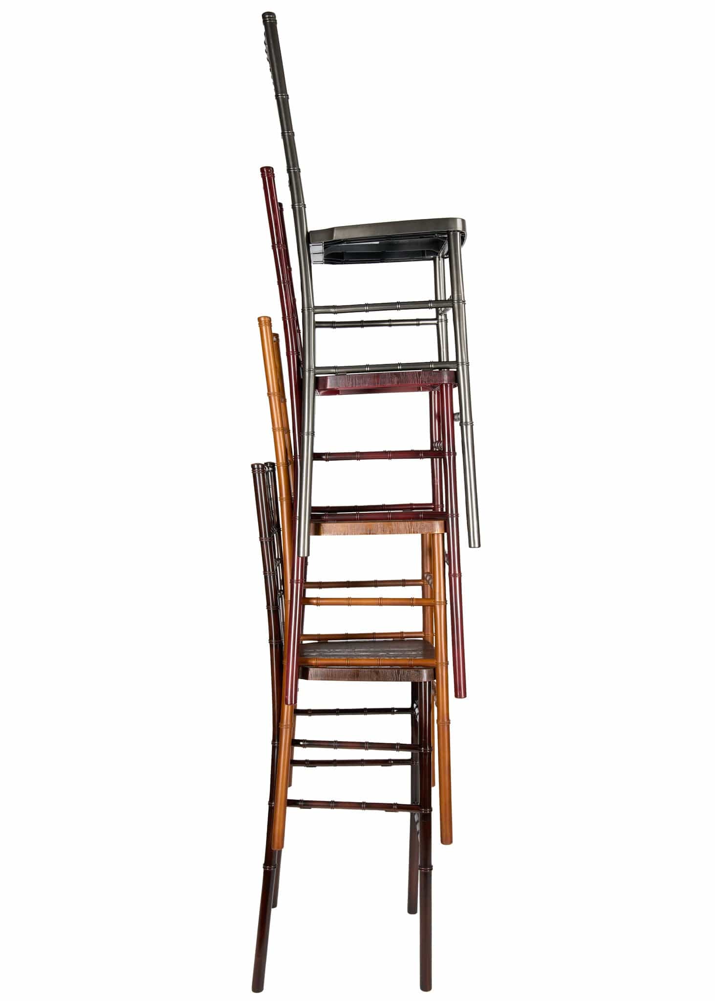 Chivari White Resin Steel Skeleton™ Chiavari Barstool - 2 Pack - Some Assembly Required BCRW-KD-ST-AX-2