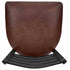 Chivari Ladder Back Bar Stool with Black Frame and Brown Vinyl Seat BLMBVBR-ZF-KT