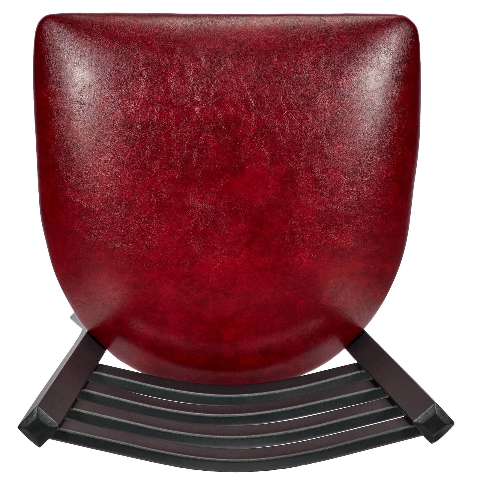 Chivari Ladder Back Bar Stool with Black Frame and Burgundy Vinyl Seat BLMBVBU-ZF-KT
