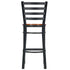 Chivari Ladder Back Bar Stool with Black Frame and Cherry Wood Seat BLMBWCW-ZF-KT
