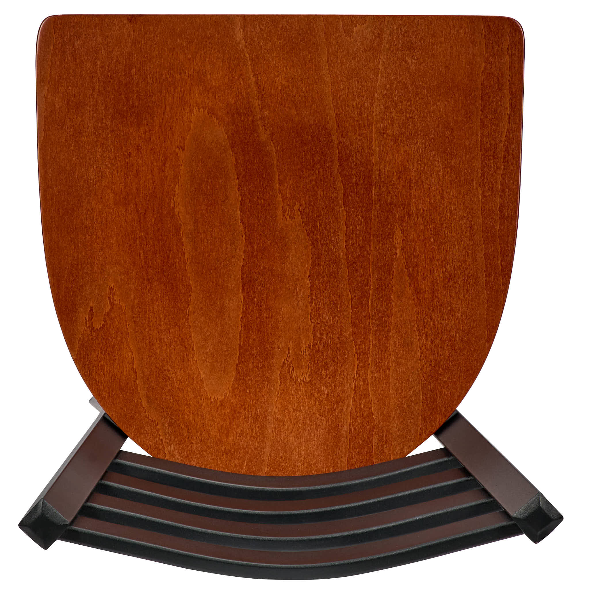 Chivari Ladder Back Bar Stool with Black Frame and Cherry Wood Seat BLMBWCW-ZF-KT