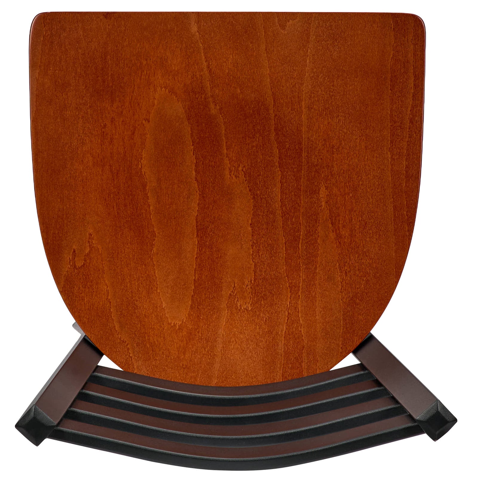 Chivari Ladder Back Bar Stool with Black Frame and Cherry Wood Seat BLMBWCW-ZF-KT