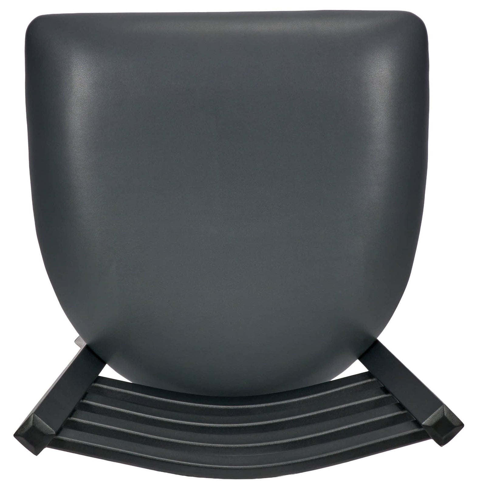 Chivari Ladder Back Bar Stool with Black Frame and Dark Gray Vinyl Seat BLMBVDG-ZF-KT